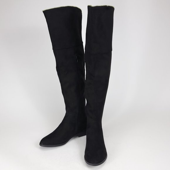 XOXO Tristen Women's Black Faux Suede Over the Knee Boots - Picture 1 of 7